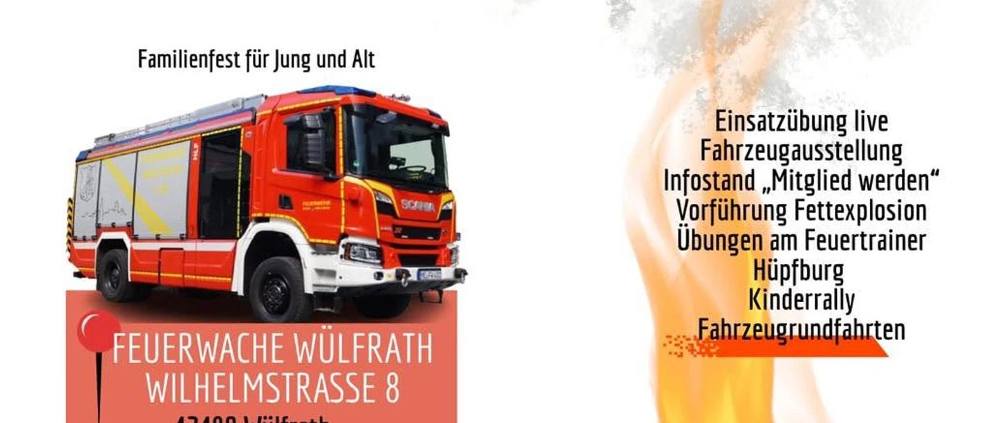 Tag der offenen Tür und Blaulichtparty der Feuerwehr Wülfrath