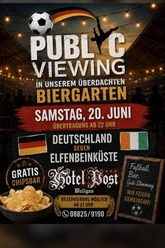 Public Viewing WM 2026 im Biergarten