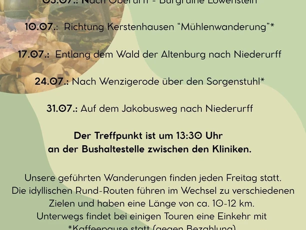 Geführte Wanderungen im Juli