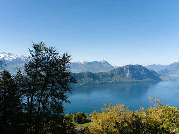 Aussicht bei der Heiligkreuz Kapelle Weggis