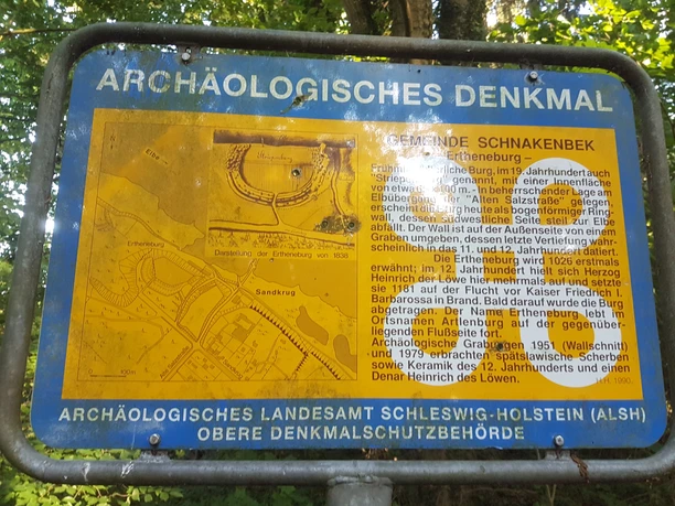 Archäologisches Denkmal Schild Ertheneburg