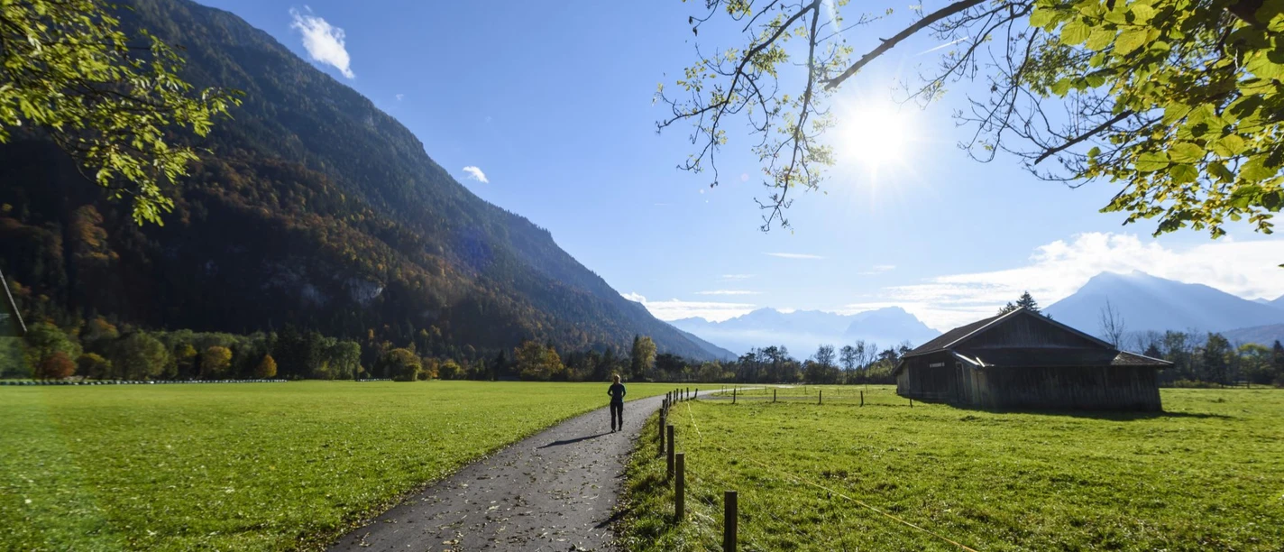 Oberau in Richtung Farchant