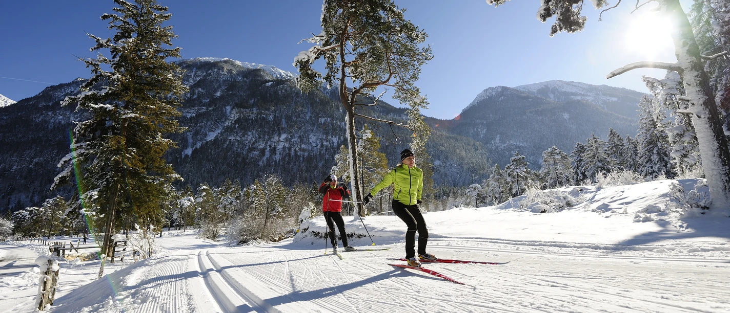 Langlaufen in Farchant am Fuße der Zugspitze