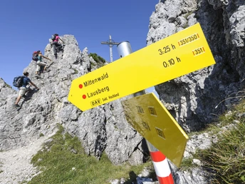Fast am Gipfel des Signalkopfs