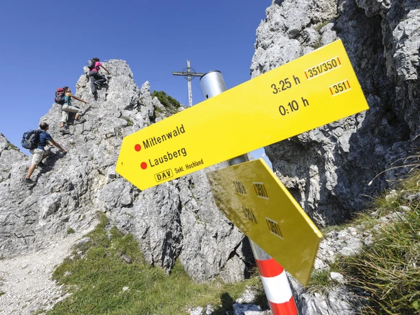 Fast am Gipfel des Signalkopfs
