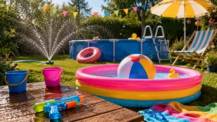 Wasserspiele | Beispielbild, KI-generiert Wasserspaß