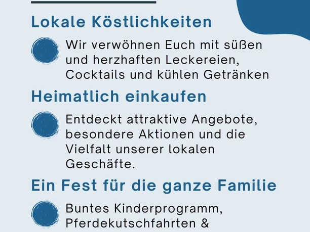 Plakat heimatlicher Shopping und Genießertag