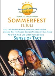 Sommer Caravan Man sieht ein Paar was lächelst