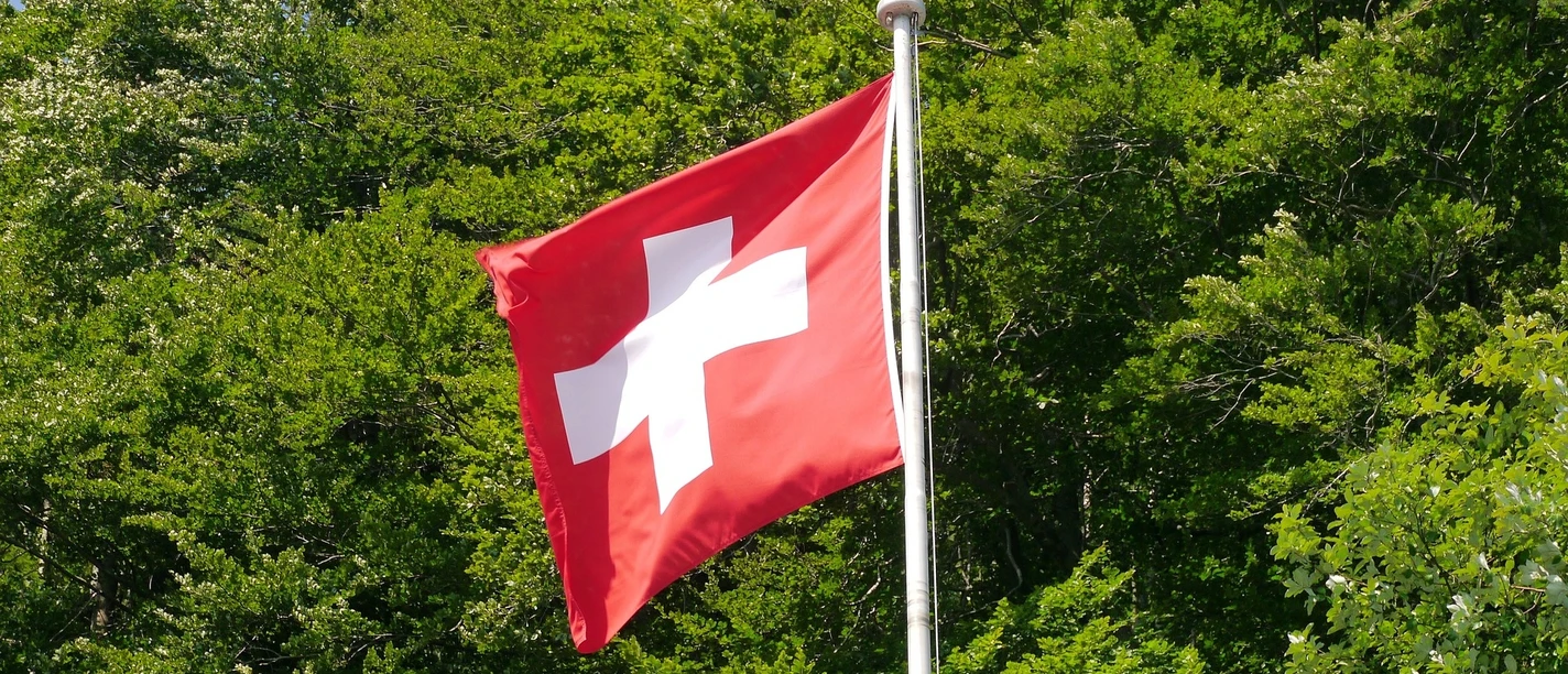 1 August Flagge Wald