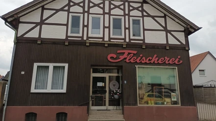 Eingangsbereich Fleischerei Behrens in Salzgitter-Ringelheim
