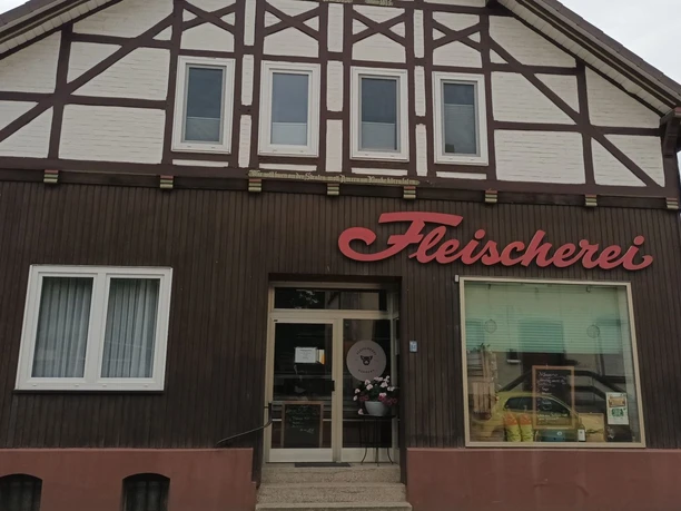 Eingangsbereich Fleischerei Behrens in Salzgitter-Ringelheim