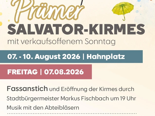 Plakat Prümer Salvator Kirmes Freitag