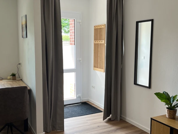 Eingangsbereich der Ferienwohnung Süd auf dem Hof Ehrichs