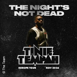 Tourplakat zu Tinie Tempah mit Künstlerporträt vor dunklem Hintergrund