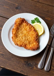 Schnitzel mittig, hohe Auflösung