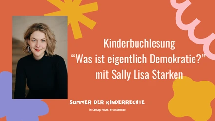 Porträt von Sally Lisa Starken zur Kinderbuchlesung Was ist eigentlich Demokratie?