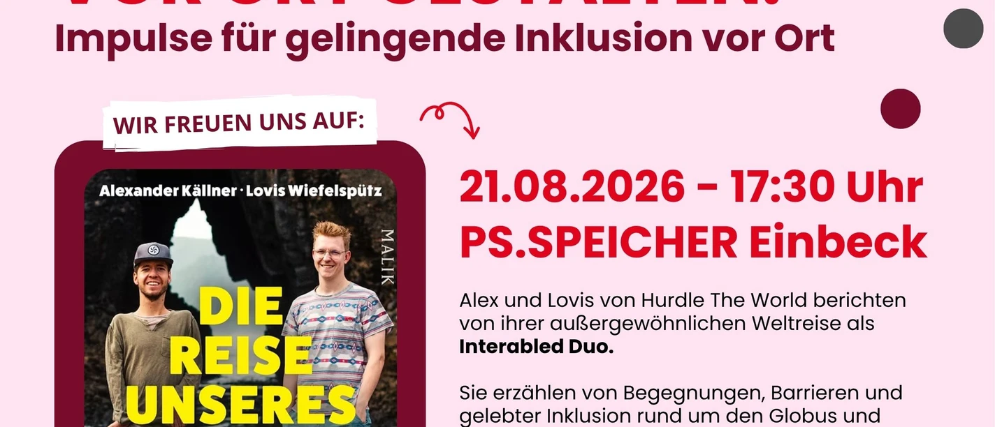 PlakatEinladung HTW.jpg Plakat zur Inklusionsveranstaltung „Von der Welt lernen“ am 21.08.2026 in Einbeck.