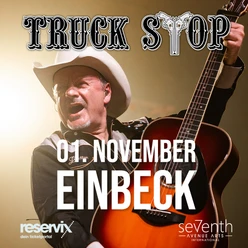 Einbeck_Andreas_Bild_1x1.jpg Truck Stop Sänger mit Cowboyhut und Gitarre, Konzertplakat für den 01. November in Einbeck.