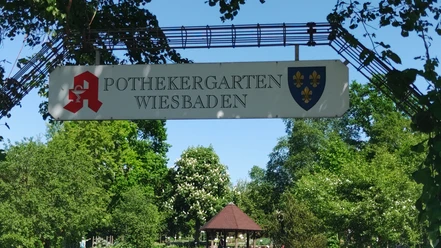 Apothekergarten Eingangsschild