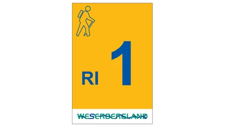 Markierungszeichen Wanderweg RI1 Rinteln