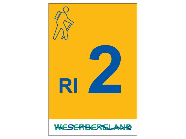Markierung Wanderweg RI2 Rinteln