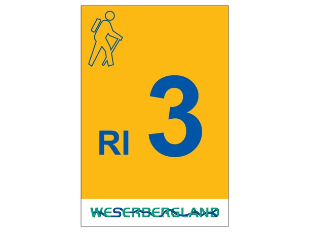 Markierung Wanderweg RI3 Rinteln