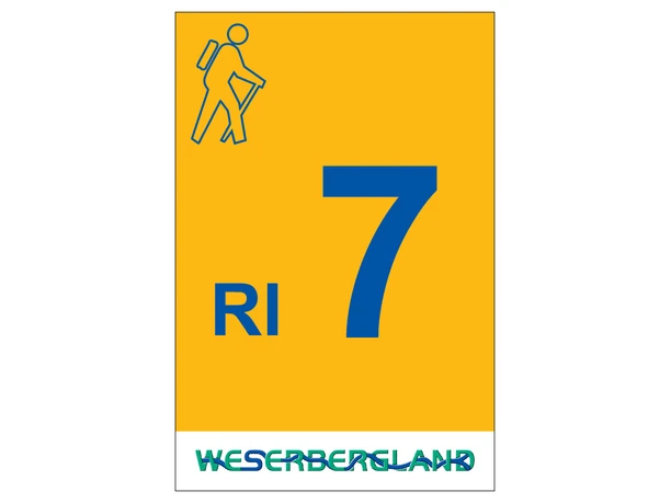 Markierung Wanderweg RI7 Rinteln