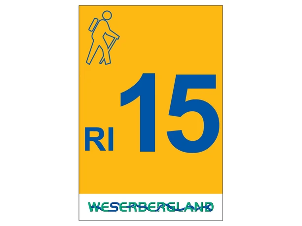 Markierung Wanderweg RI14 Rinteln