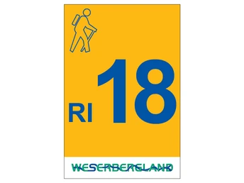 Markierung Wanderweg RI18 Rinteln