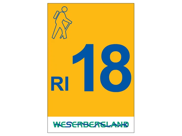 Markierung Wanderweg RI18 Rinteln