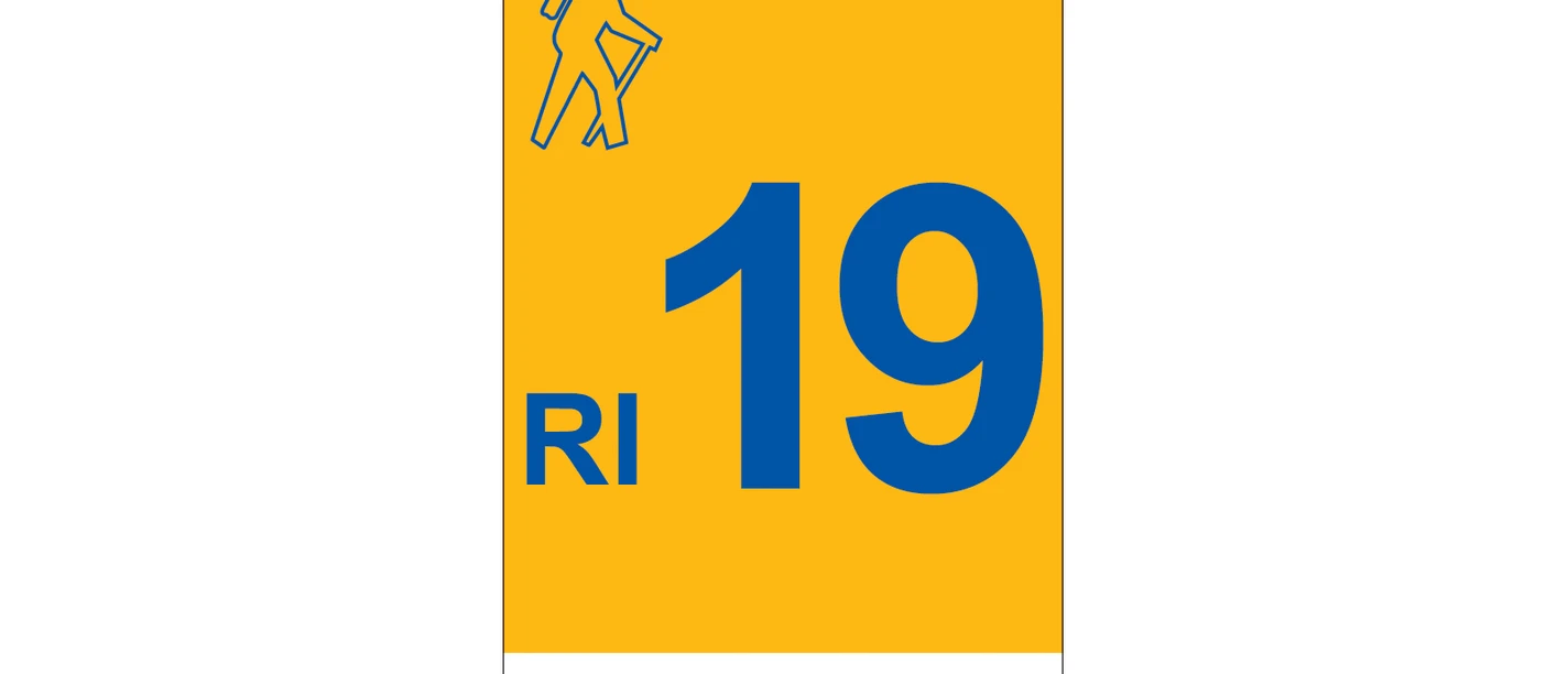Markierung Wanderweg RI19
