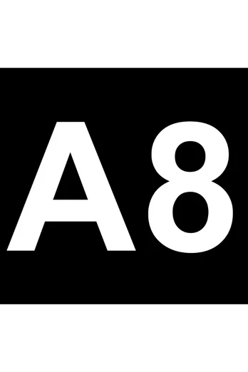 Markierungszeichen Wanderweg A8 Porta Westfalica Markierungszeichen Wanderweg A8 Porta Westfalica