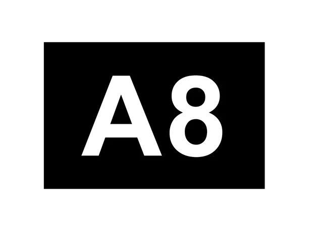 Markierungszeichen Wanderweg A8 Porta Westfalica Markierungszeichen Wanderweg A8 Porta Westfalica