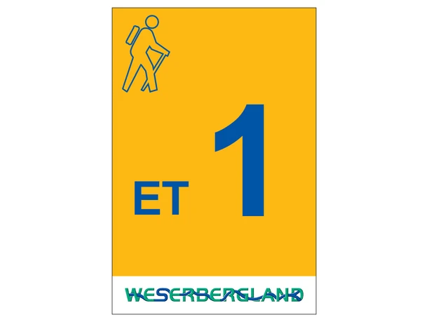 Markierung Wanderweg ET1 Emmerthal