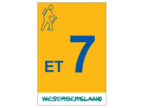 Markierung Wanderweg ET7 Emmerthal
