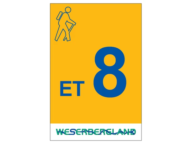 Markierung Wanderweg ET8 Emmerthal