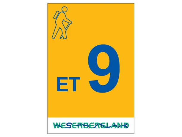 Markierung Wanderweg ET9 Emmerthal