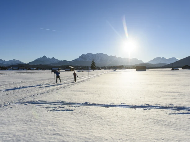 Langlauf zwischen Krün und Wallgau