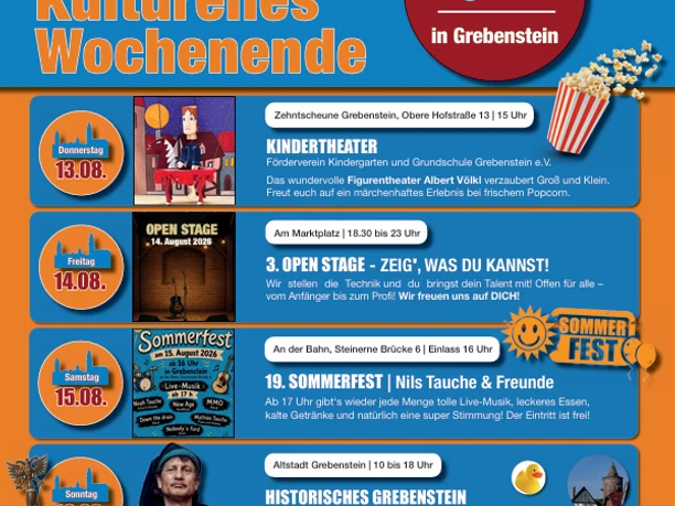 Kulturwochenende Grebenstein 2026