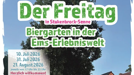 biergarten_header.jpg Plakat Der Freitag in Stukenbrock Senne mit Terminen u.a. 31.07. und 21.08.2026 ab 17 Uhr