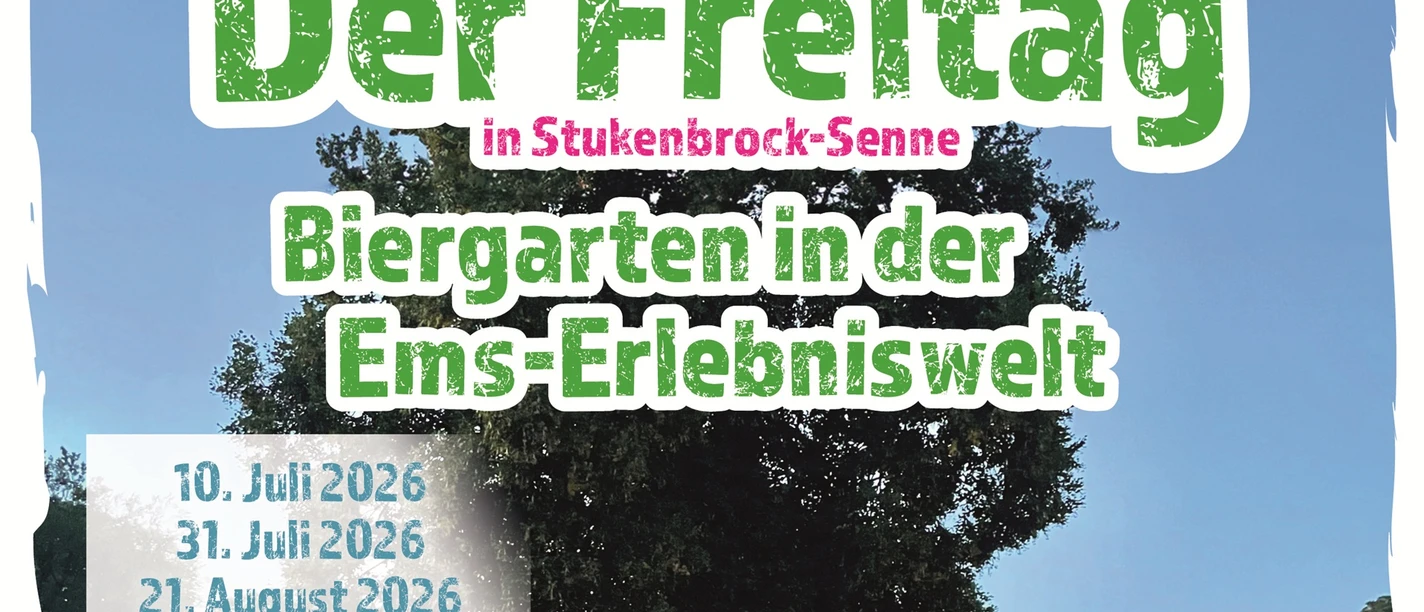 biergarten_header.jpg Plakat Der Freitag in Stukenbrock Senne mit Terminen u.a. 31.07. und 21.08.2026 ab 17 Uhr