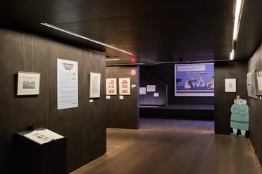 Caricature Exhibition Katharina Greve exhibition room at Caricatura Museum Frankfurt