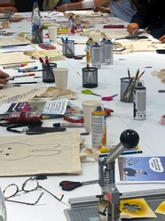 Workshop im Caricatura Museum Frankfurt Kreativworkshop im Caricatura Museum Frankfurt mit Stofftaschen.