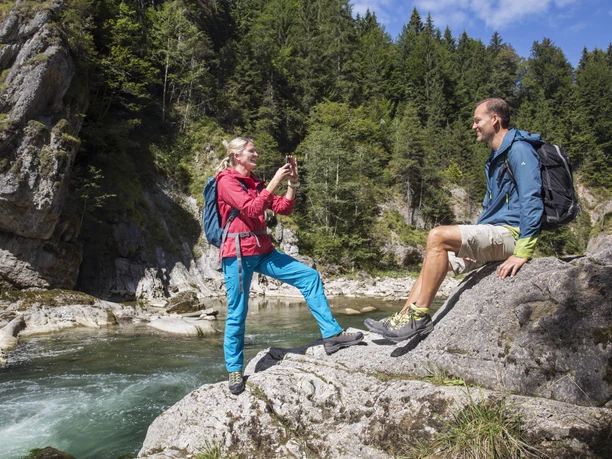 Wanderer an der Scheibum