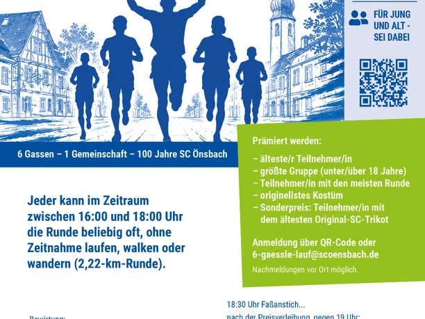 Plakat vom 6 Gässle-Lauf Önsbach