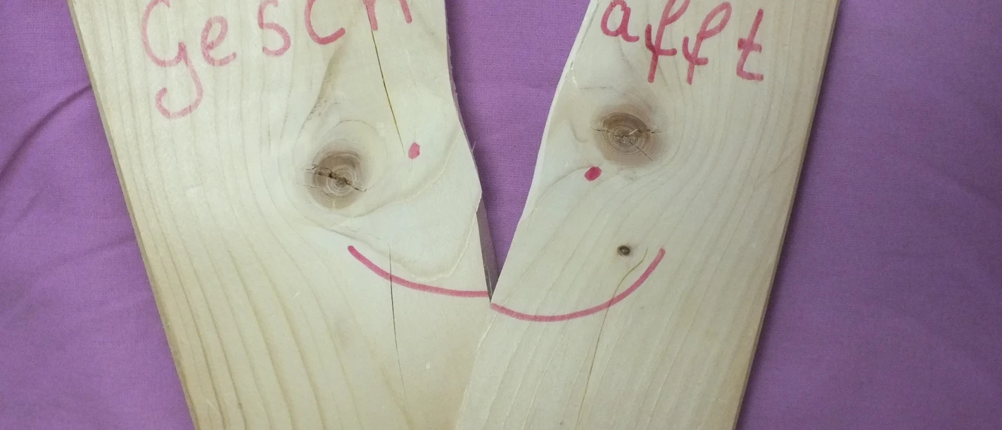durchgeschlagenes Brett