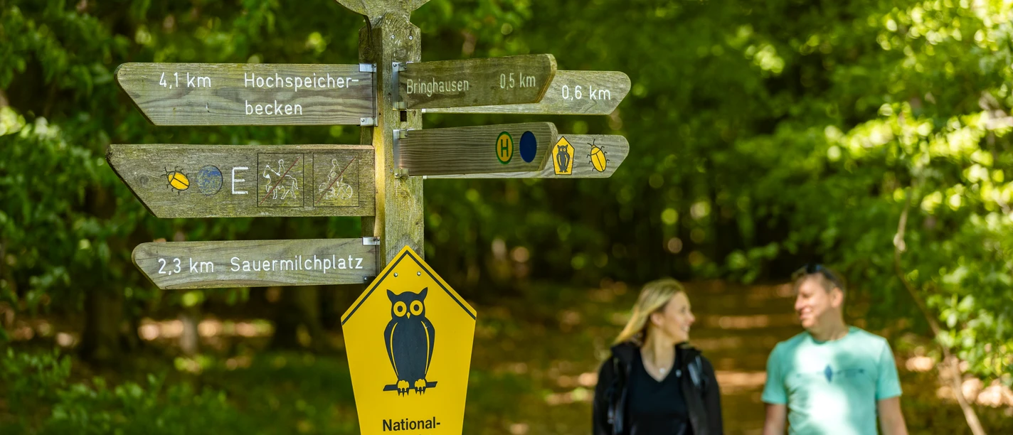 Wanderschild Nationalpark Kellerwald-Edersee