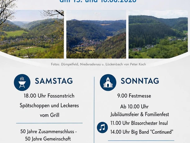 Plakat 50 Jahre Ortsgemeinde Dümpelfeld