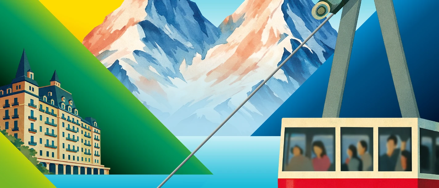 Keyvisual Ausstellung «Tourismus – Reiseziel Schweiz»