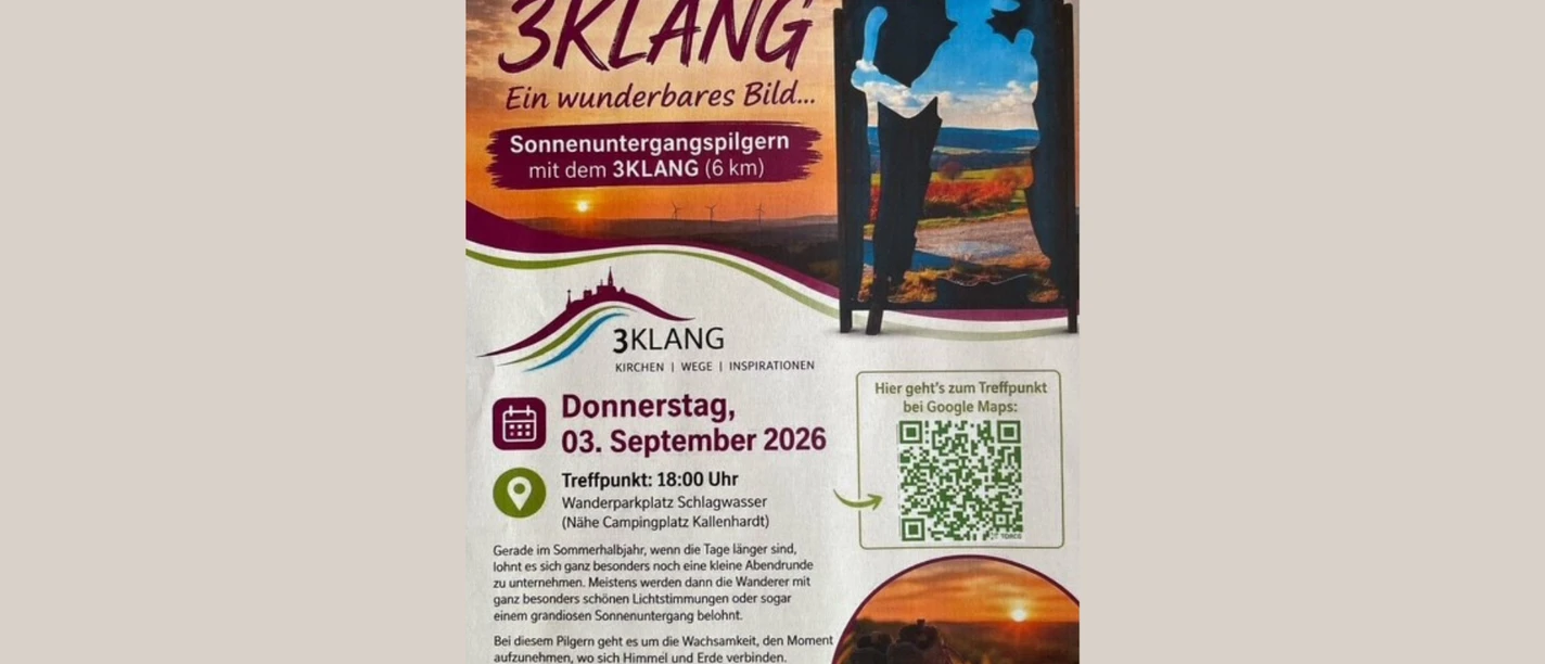 Sonnenuntergangpilgern mit 3KLANG